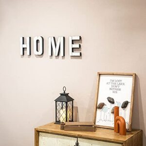 COLLECTIVE HOME - 7-inch Tall Mirrored Glass and Wood Decorative Letter, Home-Bedroom-Office Wall Décor. Perfect Fun Gift to Encourage Girls, Young Ladies & Teens. (A)