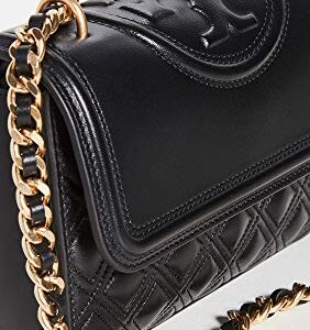 Tory Burch Women's Fleming Small Convertible Shoulder Bag, Black, One Size