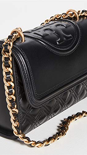 Tory Burch Women's Fleming Small Convertible Shoulder Bag, Black, One Size