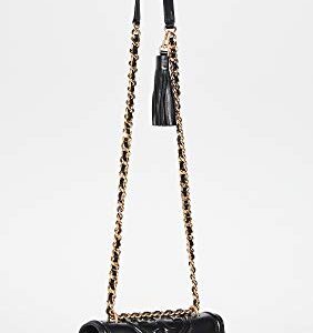 Tory Burch Women's Fleming Small Convertible Shoulder Bag, Black, One Size