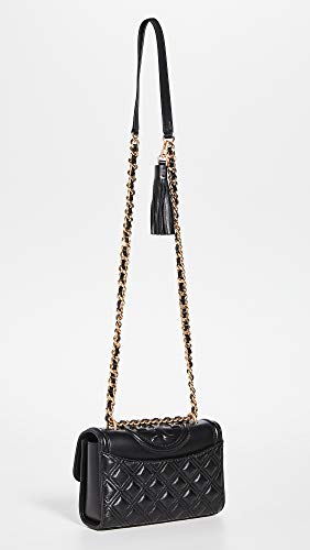 Tory Burch Women's Fleming Small Convertible Shoulder Bag, Black, One Size