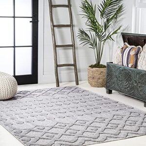 JONATHAN Y IBZ103C-3 Peralta Moroccan Diamond Indoor Outdoor Area-Rug Bohemian Geometric Easy-Cleaning Bedroom Kitchen Backyard Patio Porch Non Shedding, 3 X 5, Light Gray