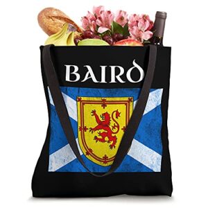 Baird Scottish Clan Name Scotland Flag Tote Bag