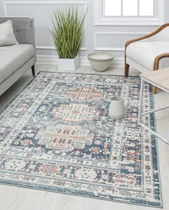 rugs america gallagher collection gl55c prussian sundara transitional vintage area rug 8′ x 10′