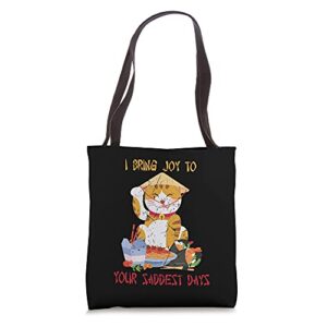 chinese takeout – i bring joy to your saddest days – cats tote bag