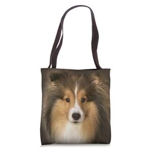 shetland sheepdog sheltie dog tote bag