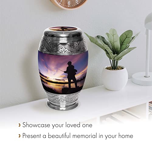 Gone Fishing Urn Cremation Urns for Human Ashes Adult Urns for Cremation Ashes Urns for Adult Cremation Ashes Urns for Ashes Cremation Urns for Human Ashes Adult 200 Cubic Inches Large