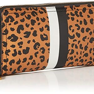 Fossil Women's Logan Leather RFID-Blocking Zip Around Clutch Wallet with Wristlet Strap