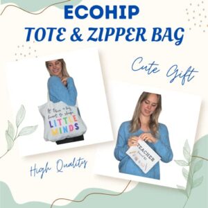 ECOHIP Canvas Teacher Bag Tote Teacher Appreciation Gifts for Women