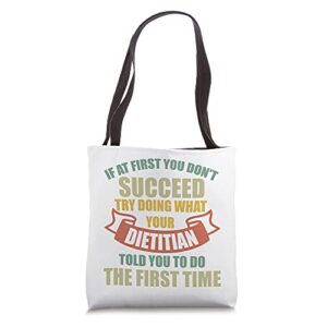 funny dietitian shirts & gifts for a dietitian tote bag