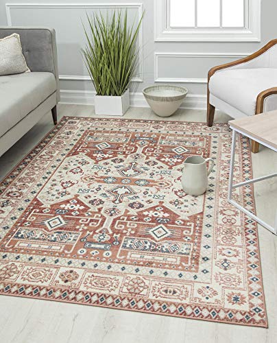 Rugs America Gallagher Collection GL60A Sangria Koti Transitional Vintage Area Rug 8' x 10'