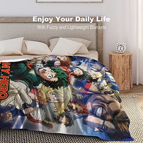 Frcavbin Anime Blanket Ultra-Soft Cozy Cartoon Throw Blankets Lightweight Flannel Blanket for Couch Sofa Living Room for Kids Adults 50"x40"