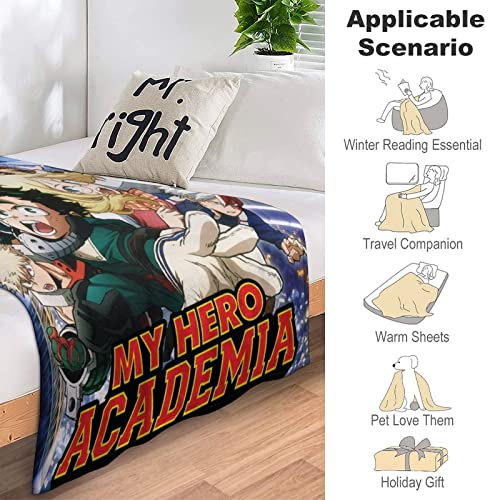 Frcavbin Anime Blanket Ultra-Soft Cozy Cartoon Throw Blankets Lightweight Flannel Blanket for Couch Sofa Living Room for Kids Adults 50"x40"