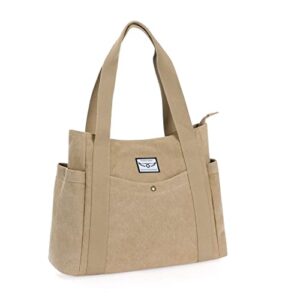 smith sursee canvas tote bag women tote shoulder bag casual tote handbag shopping bag for daily work business travel beach