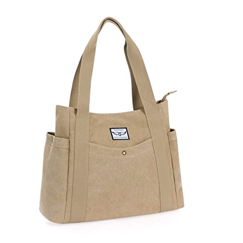 SMITH SURSEE Canvas Tote Bag Women Tote Shoulder Bag Casual Tote Handbag Shopping Bag for Daily Work Business Travel Beach