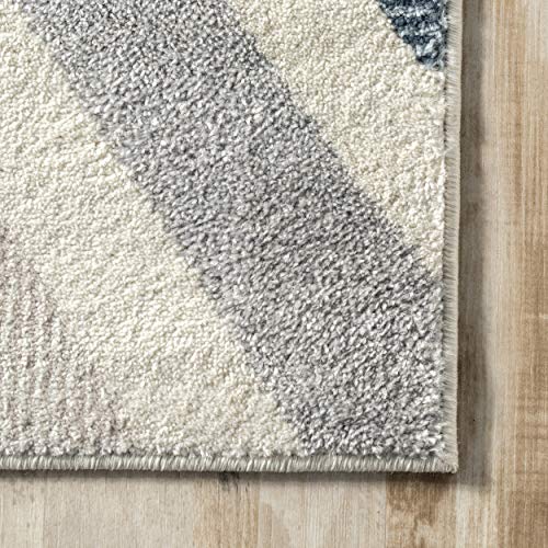 nuLOOM Neveah Contemporary Chevron Area Rug, 6' 7" x 9', Beige