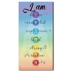 chakra quotes sign wall decor yoga zen wall art wooden spiritual decor motivational meditation wall art zen buddhism spa room decor for yoga living room bedroom bathroom wall decorations (safe style)