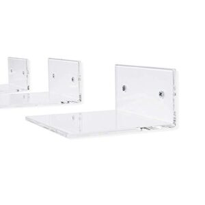 Floating Shelves Acrylic Shelves Clear Acrylic Floating Shelf Set of 3 Wall Mount-Doll Display Stand