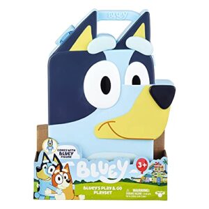 bluey play and go playset deluxe collector case and figure