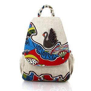 huangguoshu hippie backpack purse for women – small convertible backpack sling bag with mushroom boho fashion statement(flower b)