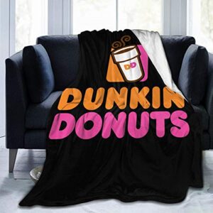 dunkin donuts logo 3d print flannel fleece blanket throw reversible super soft warm cozy comforter blankets fall winter blanket
