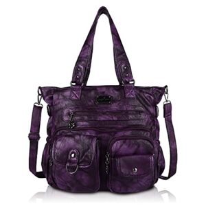 angel kiss purses and handbag for women soft pu leather shoulder handbag women tote satchel bags top handle satchel