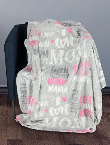 Tstars Mom Blanket Throw Blanket Happy Birthday Gifts for Mom Form Daughter 50 in X 60 in