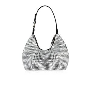 gripit rhinestone handbag purse black clutch purses for women evening shoulder diamond purse bling crystal bag purses for wedding prom