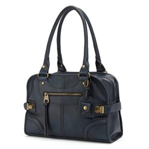 scarleton vintage purses for women, top handle satchel bag, multi pocket crossbody bags for women, shoulder bag tote, h106819 – navy blue