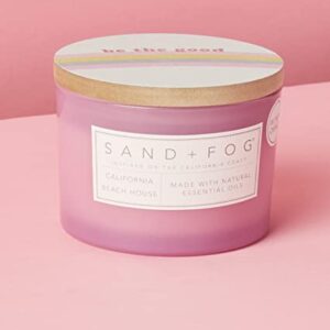 Sand + Fog - California Beach House - 12oz - Candle - Soy Wax Blend - White