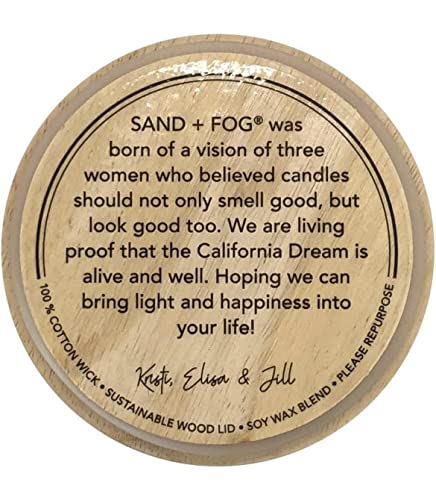 Sand + Fog - California Beach House - 12oz - Candle - Soy Wax Blend - White