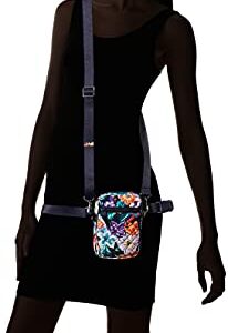 Vera Bradley Women's Cotton Small Convertible Crossbody Purse With RFID Protection, Happy Blooms, One Size