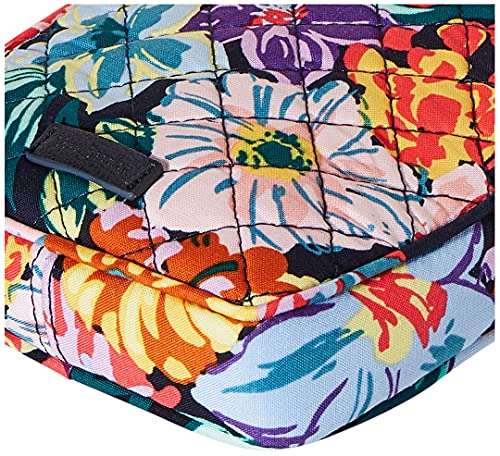 Vera Bradley Women's Cotton Small Convertible Crossbody Purse With RFID Protection, Happy Blooms, One Size