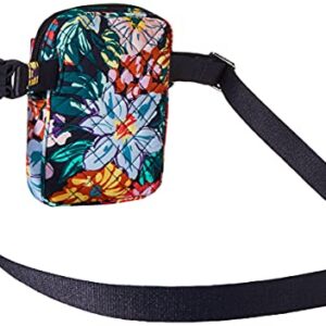 Vera Bradley Women's Cotton Small Convertible Crossbody Purse With RFID Protection, Happy Blooms, One Size