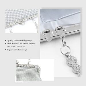 Bellawish Silver Clutch Purses for Women Wedding Rhinestones Crystal Women'S Evening Clutch Handbags for Bridal Parites Prom…