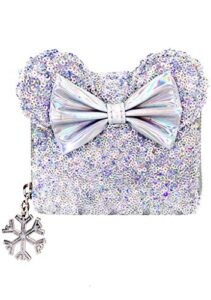 loungefly x lasr exclusive disney holographic sequin minnie wallet