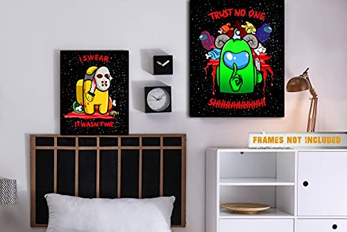 Among Us Posters for Boys Room Decor - Among Us Poster, game room decor, gaming decor, gaming room, gaming posters, gamer decor, gaming wall decor, video game posters, gamer poster, gamer room decor for boys, 8x10 inches UNFRAMED Set of 6 by GROUP DMR