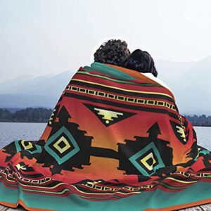 Throws Blanket Retro Blanket with Canyon Navajo - Winter Soft Flannel Bed Blankets Warm Lightweight Fleece Blankets for Couch Bed Sofa,60x50 Inches