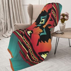 Throws Blanket Retro Blanket with Canyon Navajo - Winter Soft Flannel Bed Blankets Warm Lightweight Fleece Blankets for Couch Bed Sofa,60x50 Inches