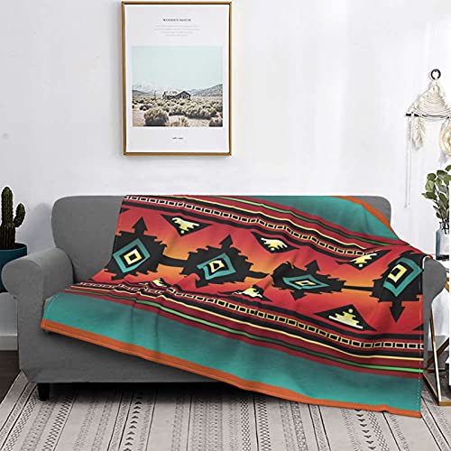 Throws Blanket Retro Blanket with Canyon Navajo - Winter Soft Flannel Bed Blankets Warm Lightweight Fleece Blankets for Couch Bed Sofa,60x50 Inches