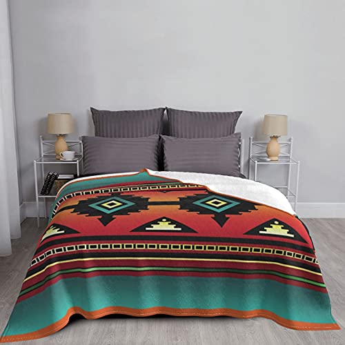 Throws Blanket Retro Blanket with Canyon Navajo - Winter Soft Flannel Bed Blankets Warm Lightweight Fleece Blankets for Couch Bed Sofa,60x50 Inches