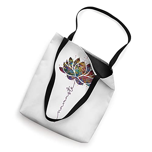 Lotus Flower Namaste Yoga Watercolor Meditation Zen Bohemian Tote Bag