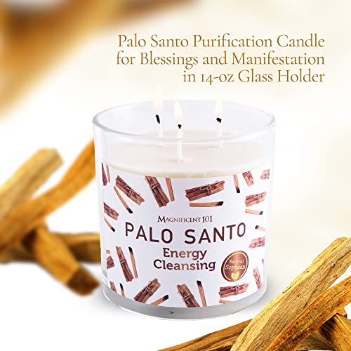 Magnificent 101 PALO Santo Glass Candle 14oz