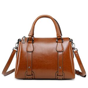 top handle satchel for women designer crossbody bags cute trendy shoulder purse tan leather classic pochette for ladies stylish handbag
