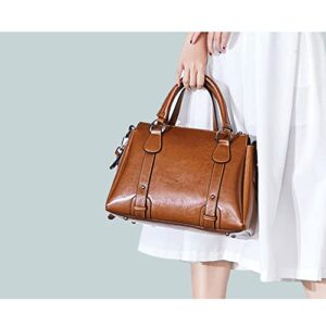 Top Handle Satchel for Women Designer Crossbody Bags Cute Trendy Shoulder Purse Tan Leather Classic Pochette for Ladies Stylish Handbag