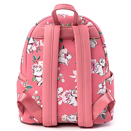 Loungefly Disney The Aristocats Marie Pink Floral Allover-Print Mini Fashion Handbag Backpack WDBK1287