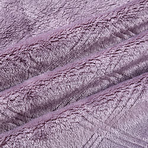 WGCC Soft Fleece Throw Blanket for Couch, Lightweight Plush Fuzzy Cozy Blankets and Throws for Sofa, Bed, Living Room and Travel, Suitable for All Seasons (50 x 60 Inch), Violet