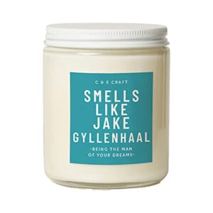 ce craft – smells like jake gyllenhaal scented candle – bourbon vanilla scent – gift for her, jake gyllenhaal gift, girlfriend gift, celebrity prayer candle
