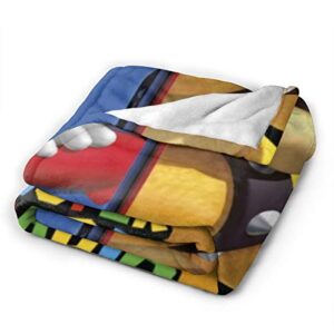 Taodfng Mar-Io Vs Bow-Ser Blanket Flannel Summer Air Conditioner Super Soft Plush Fleece Throw Blanket Home Bed Sofa All Season 60"" X50