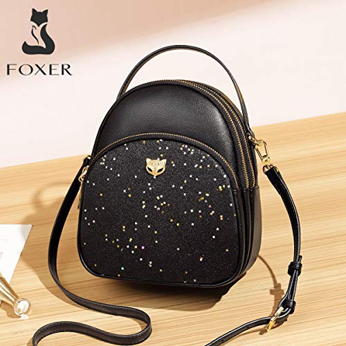 Mini Backpack Purse for Women Crossbody Phone Bag Wallets Handbags Clutch Shoulder bags, Black, One Size